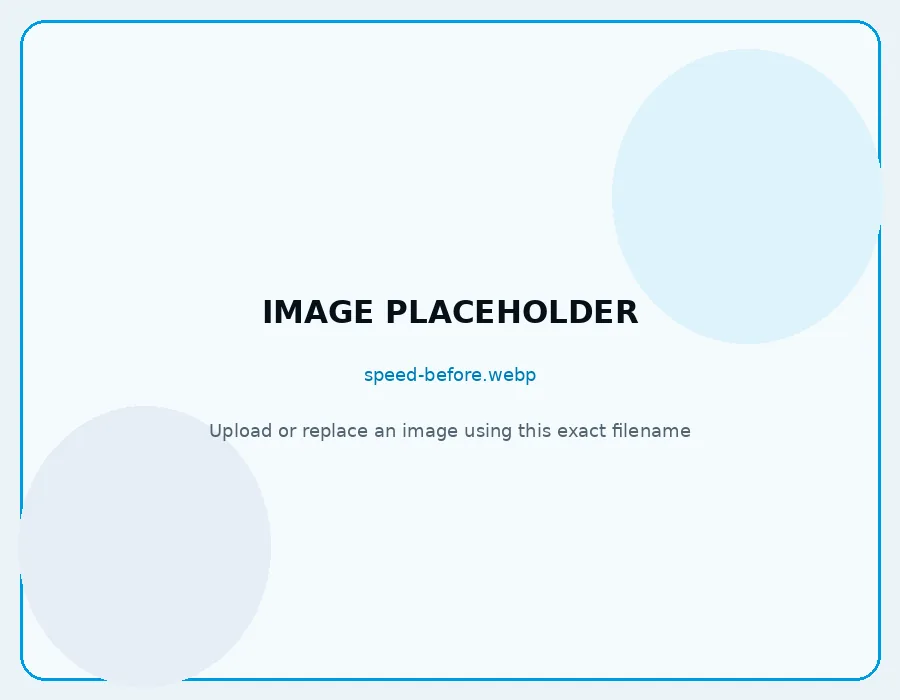 PageSpeed result before optimization